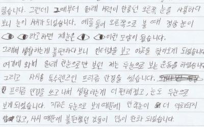 짝눈을 빠르게 회복할 수 있었던 방법